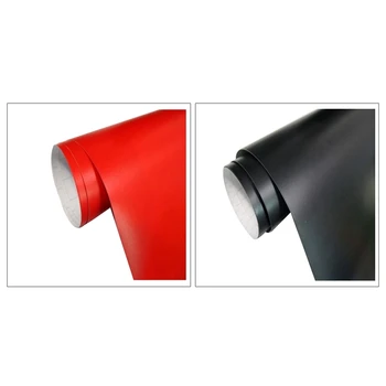 

2 Roll Vehicle Wrap Vinyl Film Sticker Air/Bubble Free Self Adhesive, Black & Red