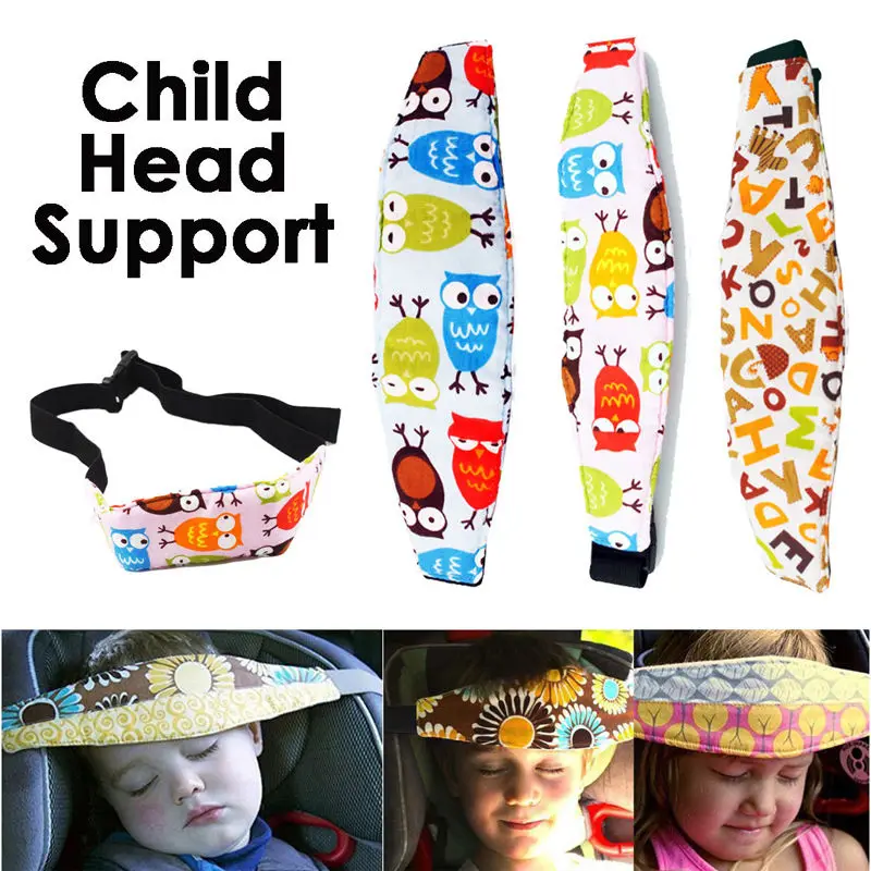 Защитный держатель для головы ребенка милый Принт Удобный Пояс для сна регулируемое безопасное детское сидение дети ворс пластырь переноски