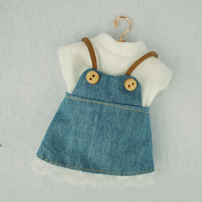 Doll Clothes 16 cm 6 inch Doll Bjd Clothes For Dolls Toys White Wedding Dress Spring Summer Winter Season Clothing Suit Furs For Girls 15cm doll clothes