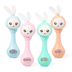 Cute Baby Toy Hand Bell Baby Cute Music Rabbit Rattles Children Cute Hand Ring Bells Early Education Educational Toys