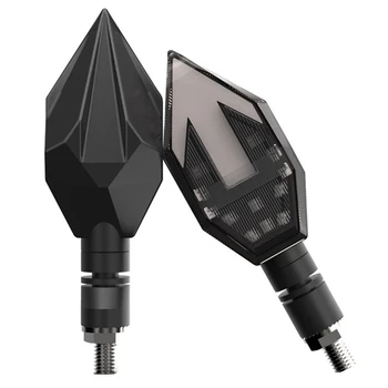 

2Pcs 12V Motorcycle Side Light LED Signal Lamp ArrowShape Moto Motorcycle Turn Signal Indicators Turn Light