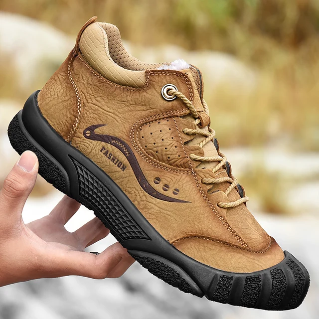 US $41.90 100 Genuine Leather Shoes Men Cow Leather Casual Shoes Male Outdoor High Quality Mens Flats LaceU