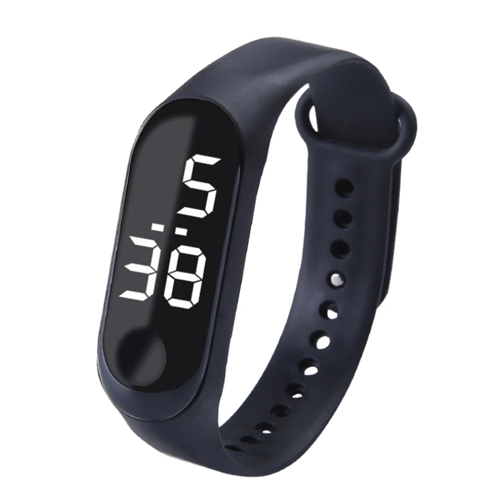 Unisex Silicone LED Digital Creative Touch Screen Sport Watch Bracelet Digital Wristwatches Adjustment Men/Women/Kids