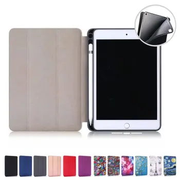 

PU Leather Case with Pencil Holder for iPad mini 5,Ultra Slim Magnetic Smart Cover for Apple IP mini5 A2125