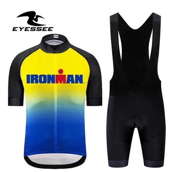 

2020 Summer IRONMAN Cycling Kit Pro Men Team Mountain Bike Clothing Racing MTB Bicycle Clothes Shirt Cycling Clothing