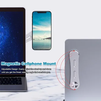 

For Laptop Mobile Phone Holder Adjustable Angle Magnetic Cellphone Mount Foldable Smartphone Stand Multifunctional Bracket