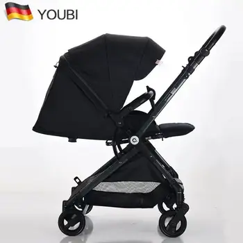 

German Youbi Two-way Light portable Stroller sitting sleep one click quick folding High Landscape full shed design