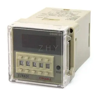 

DH48J Digital Programmable Counter Relay 1-999900 Count Range AC 220V DPDT