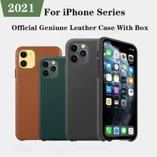 Genuine PU Leather Case For iPhone 11 12 Pro Max 12 Mini Official Case For iPhone X XS XSMAX XR 7 8 Plus SE 2020 Cases