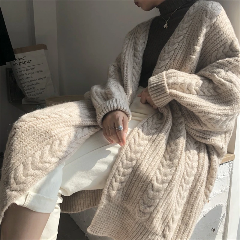 Fitaylor New Women's Sweaters Autumn Winter Fashionable Bat Sleeve Cardigans Warm Wild Knitwear Tops