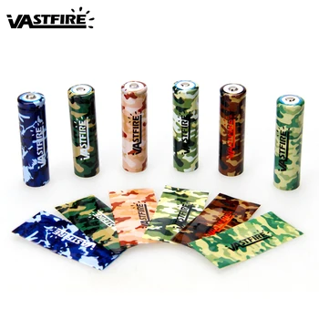 

10Pcs/Lot 18650 Battery Wrapper Sticker Camouflage style Tube Wrap Shrink Insulator PVC Protected Cover Skin Decoration Set