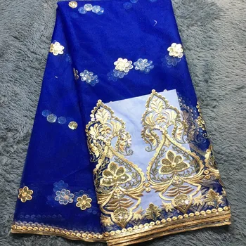 

Latest African Tull Lace Fabrics High Quality 2020 Nigerian Net Lace Fabric with Sequins Sequence Lace for Women Dress M22821