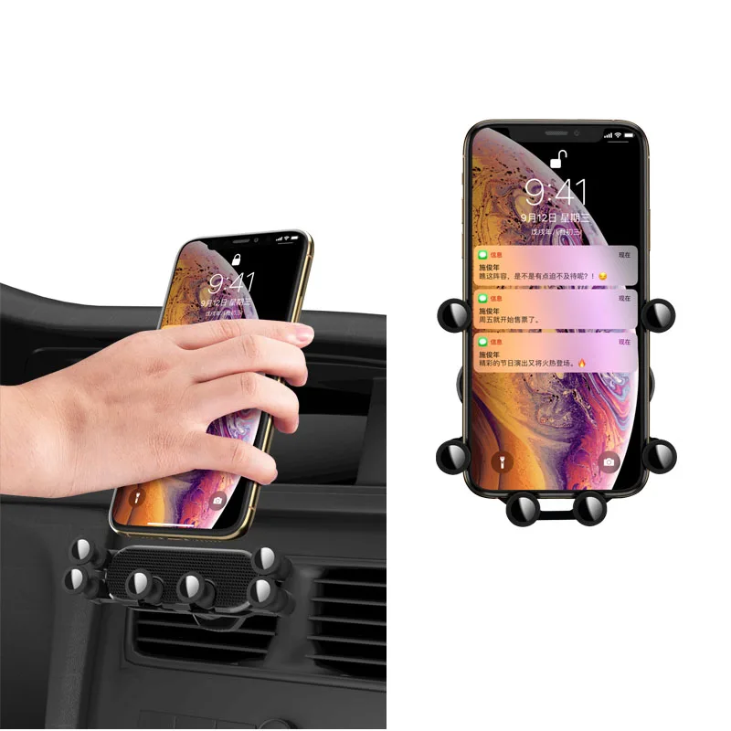 

Gravity Car Holder Phone in Car Air Vent Clip Mount Mobile Phone Holder GPS Stand For Samsung GalaxyA10S A 10S A107F SM-A107F