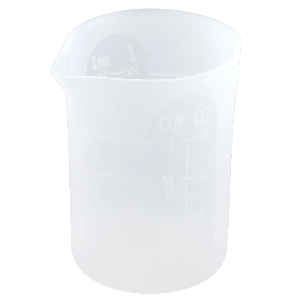 Silicone Cup Reusable Epoxy 250ml Resin Measuring Cups DIY Resin Glue Tool afbeelding