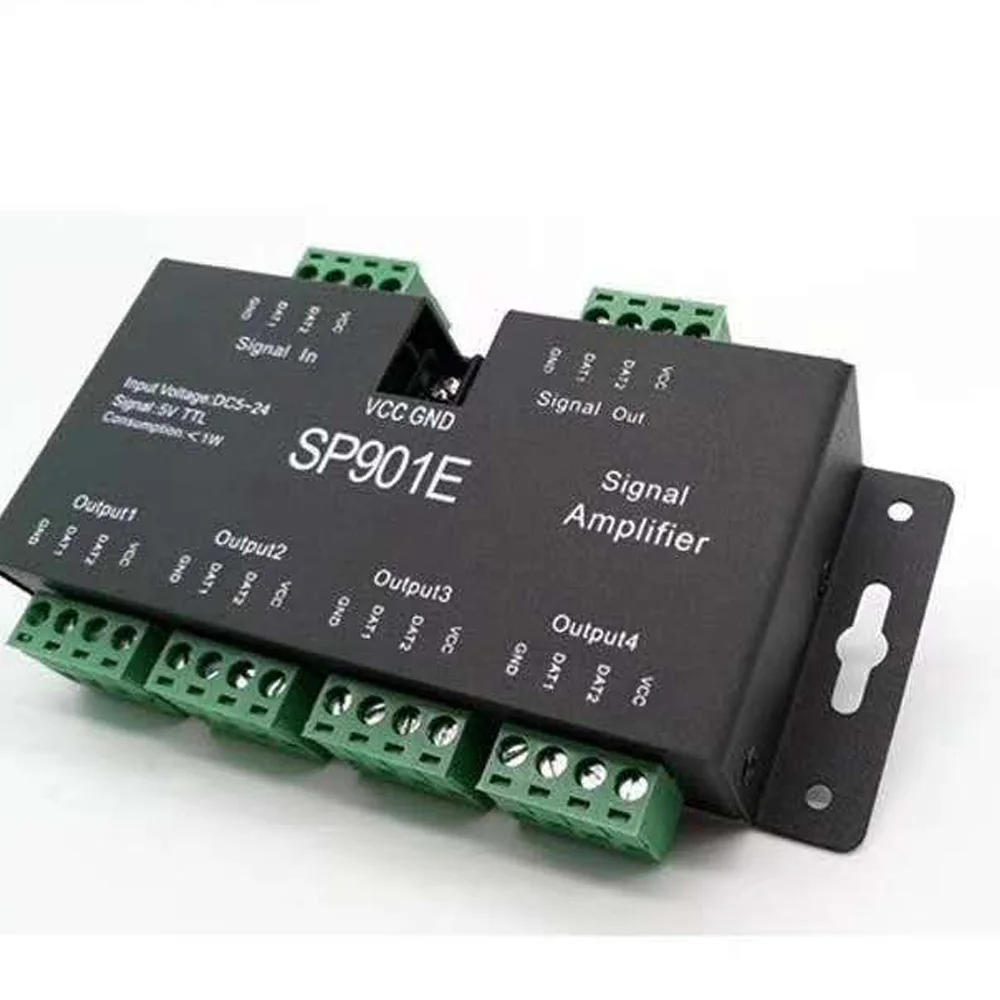SP901E SPI усилитель сигнала TTL светодиодный контроллер для WS2812B WS2811 RGB адресуемый