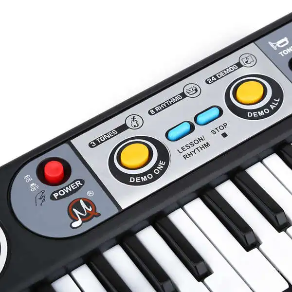  37 Keys Electronic Organ Digital Piano Keyboard with Microphone Kids Toys Stave Music Toy Develop C