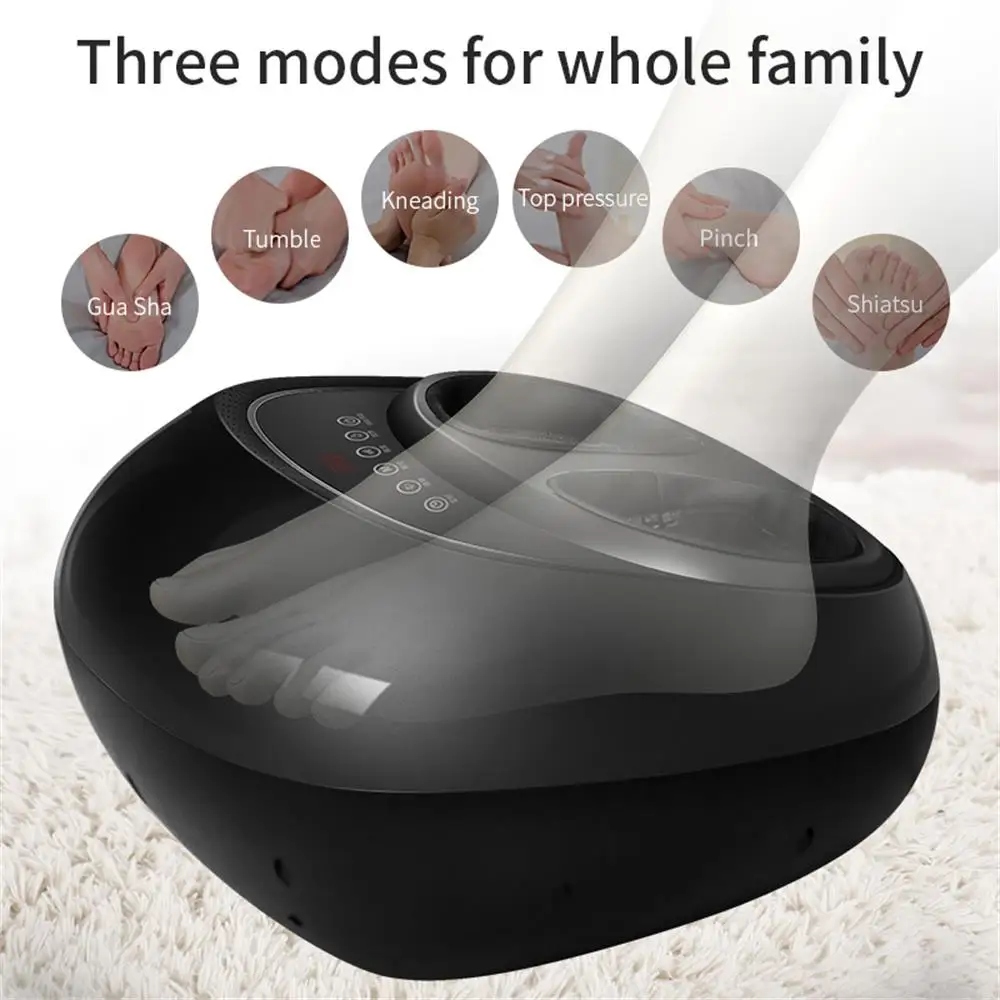 

220V-26W Electric Foot Massager Machine With Z10 Mechanical Deep Vibration Hot Compress Heated Rolling Kneading Air Compression