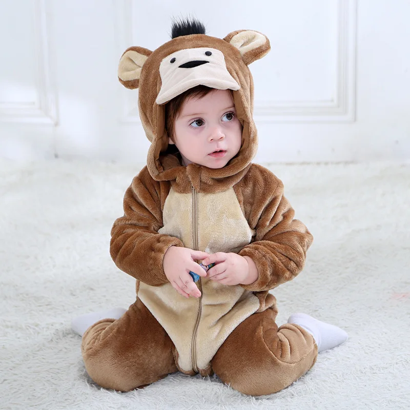 Коллекция года, осенне-зимняя одежда для новорожденных одежда унисекс на Хэллоуин комбинезоны для мальчиков, детский костюм с пандой для девочек, комбинезон для малышей возрастом от 3 до 24 месяцев - Цвет: Monkey