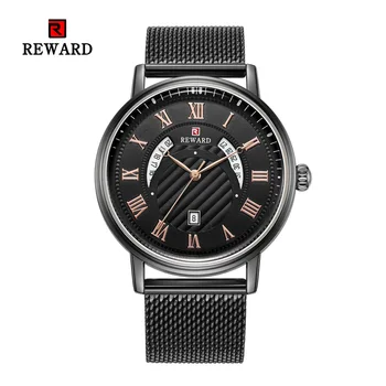 

Reward Herren Uhren Stainless Steel Watch Men Casual Fashion Ultra-Thin Quartz Large Calendar Business Waterproof Wristwatches