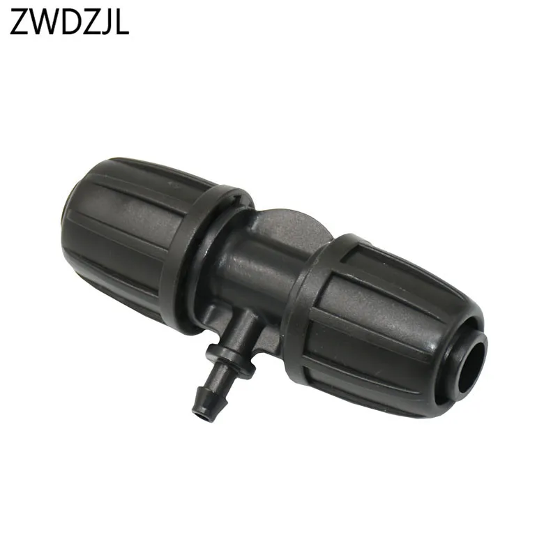 

1/2 to 1/4 Garden hose reducing tee water splitter 16 to 4/7 tee barb connector lock nut 3 way connector 2pcs