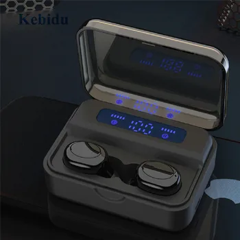 

KEBIDU S590-TWS Wireless Bluetooth 5.0 Earphone True Stereo Mini Earphone Handsfree Car Earbud 2200 mAh Charging Box with Mic