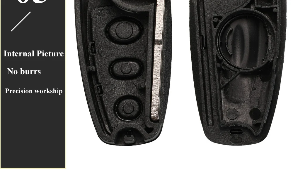 Keyforkess Flip pieghevole chiave a distanza Shell Car Key Cover 3 pulsanti per Ford Focus Mondeo Fiesta 2013 Fob custodia Auto con lama HU101 - H8680a709a9a2443e849183375a8dfb5dG