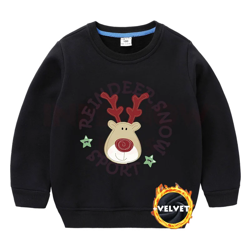 INPEPNOW бархатная Рождественская Детская толстовка для девочек; свитер для мальчиков; детские толстовки с капюшоном; одежда для подростков