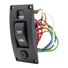 Морской 3-сторонний выход откачивающий насос Панель кулисный переключатель автоматический/Off/ручной с сигнализацией, хорошее качество, 12V