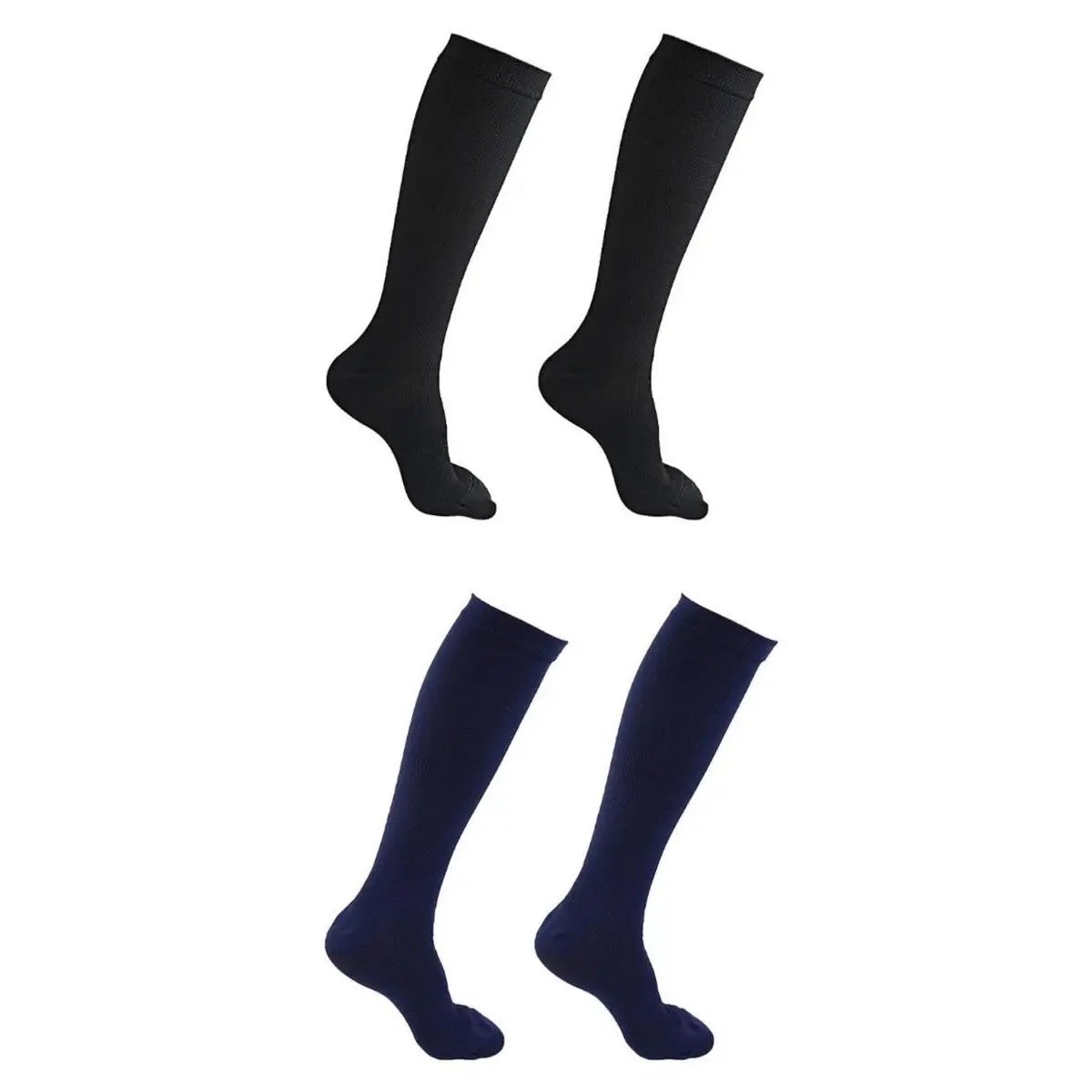 2 Pair Women Knee High Compression Socks For Running Athletic Nurse Fitness Gym
