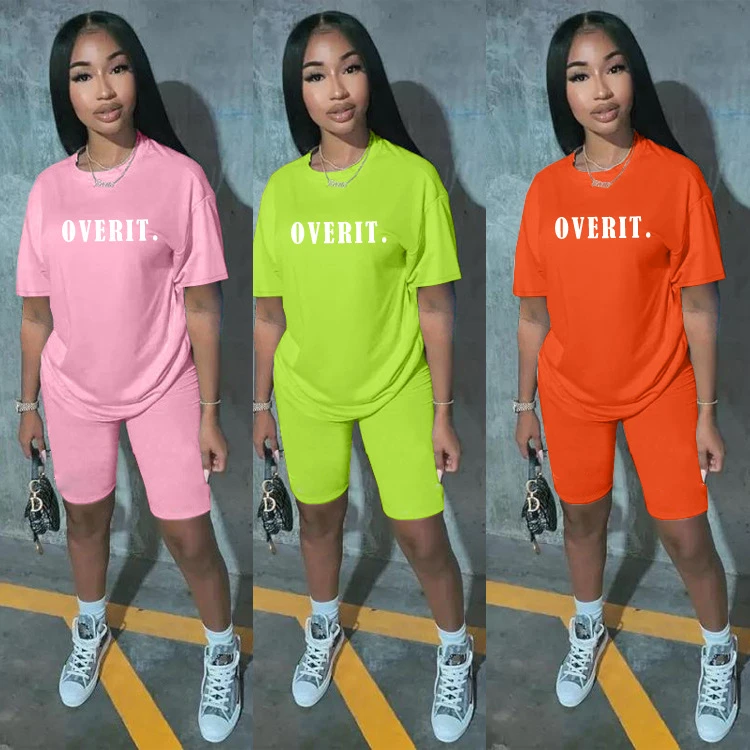 biker shorts and t shirt set