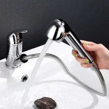 

Kitchen Zinc Alloy Sink Tap Hot and Cold Basin Water Tap Home Faucet with Water Pipe