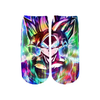 

Tessffel Drop shipping Anime DragonBall GOKU Saiyan 3DPrint Unisex Cotton Short Socks Cartoon Harajuku Newfashion Ankle socks S2