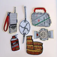 1 шт., Колизей, часы, рации, сумки, Мультяшные значки, железные нашивки для одежды, сделай сам, полосы одежды, лоскутные значки на заказ