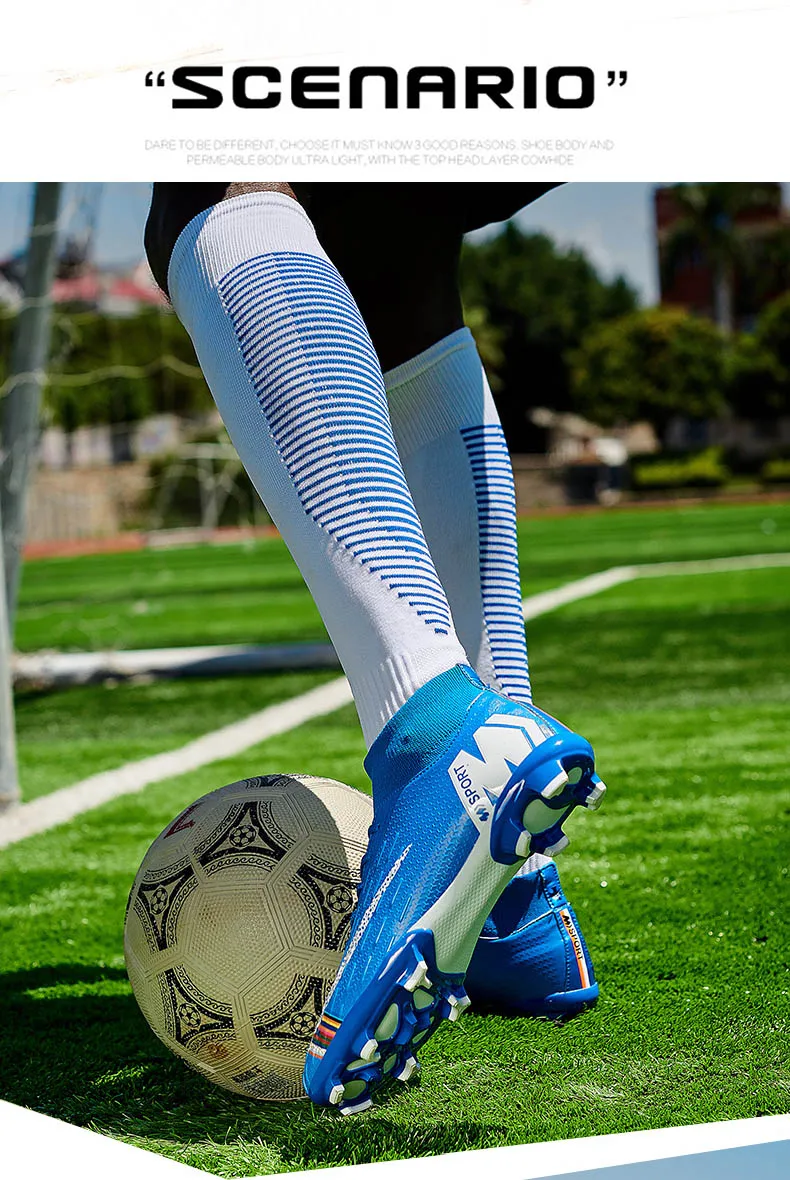 Уличная обувь для футбола для мужчин длинные шипы Futsal футбольные бутсы обувь высокие ботильоны тренировочные кроссовки chuteiras futebol