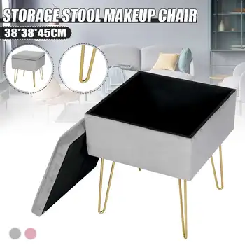 

Luxury Nordic Foot Stools Change Shoes Footstool Pouf with Golden Hairpin Legs Sofa Stools & Ottomans Living Room Furniture