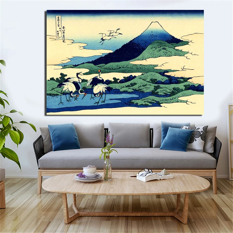 Обои Katsushika Hokusai quadros холст живопись постер принты Мраморная настенная