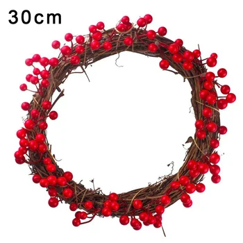 

30cm 35cm Berry Decoration Wreath Garland Wall Door Pendant Christmas Ornament Berry Garland 2020 New Arrival