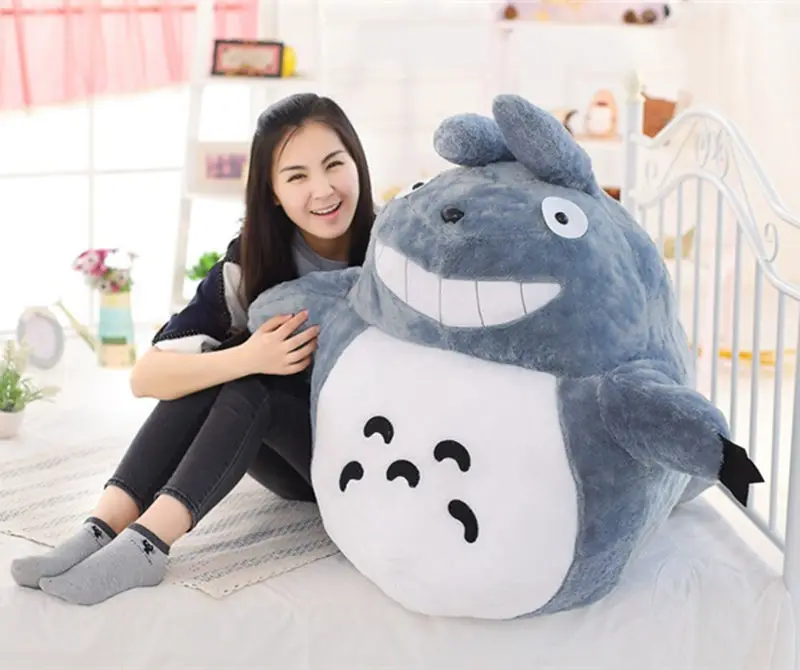 

[Funny] Large size 140cm Anime my neighbor totoro Plush toy soft cotton doll model Only Cover(No filling) with zipper kids gift
