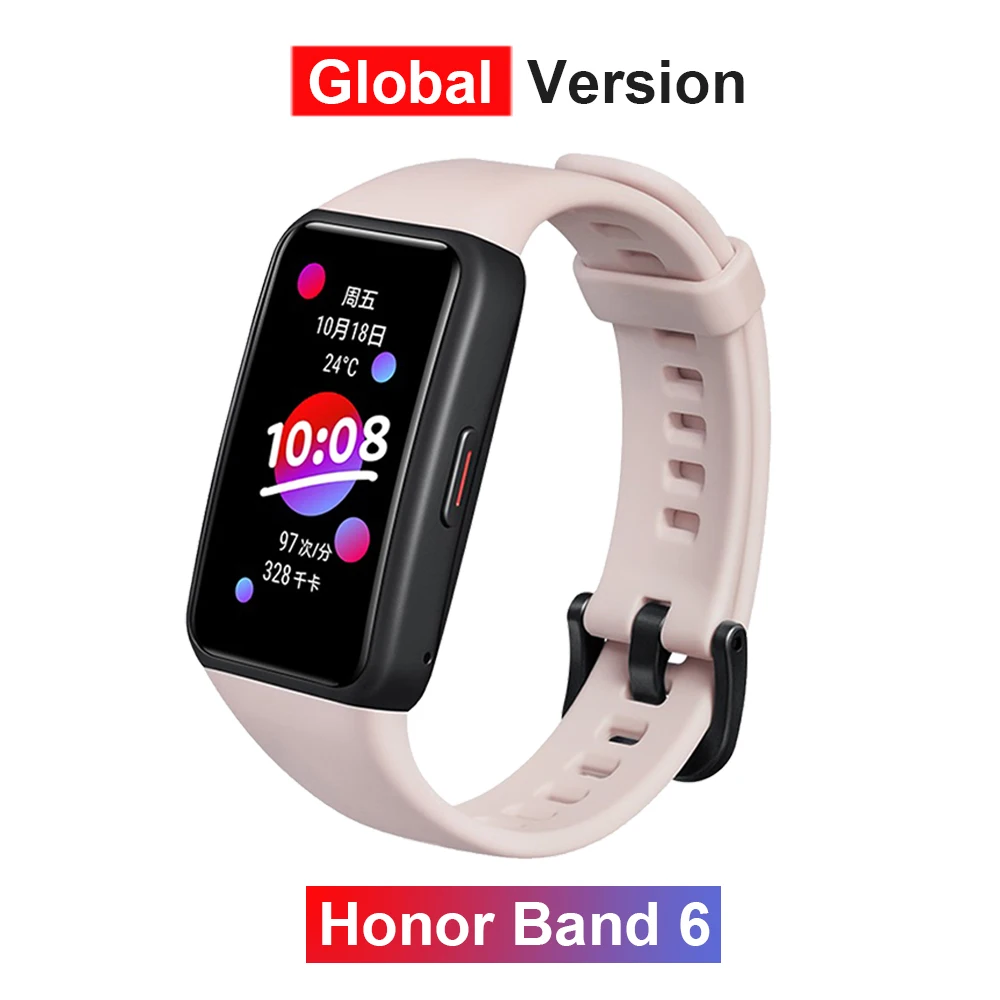 Original Honor Band 6 Global Version Smart Band Bracelet Watch Waterproof Heart Rate Monitor Blood Oxygen AMOLED Touch Screen 