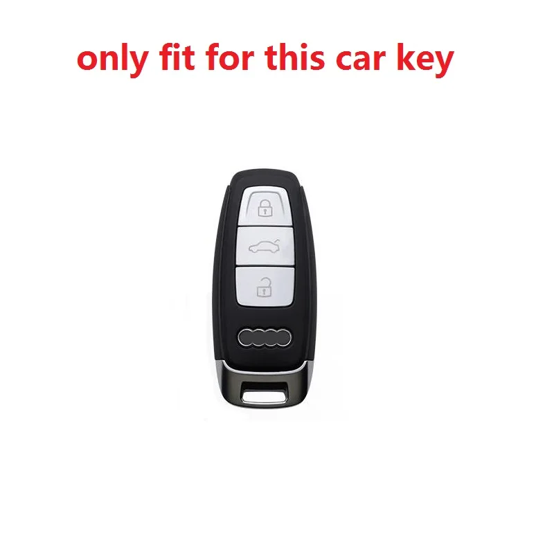 Leather Key Fob Protector Cover Case Holder For Audi A6 A7 A8 Q3 Q5 Q7 Q8 Etron
