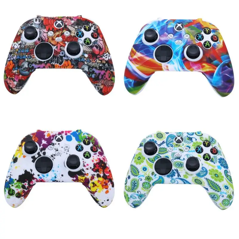 10 personality Colors Silicone Camo Protective Skin Case For X box Series S/X Slim Controller Thumb Grip Joystick Cap camouflage |