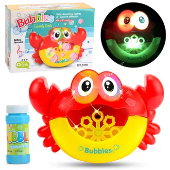 

Safe Crab Toys Outdoor Educational Magic Led Plastic Music Funny Miraculous Lightweight Bubbles Machine