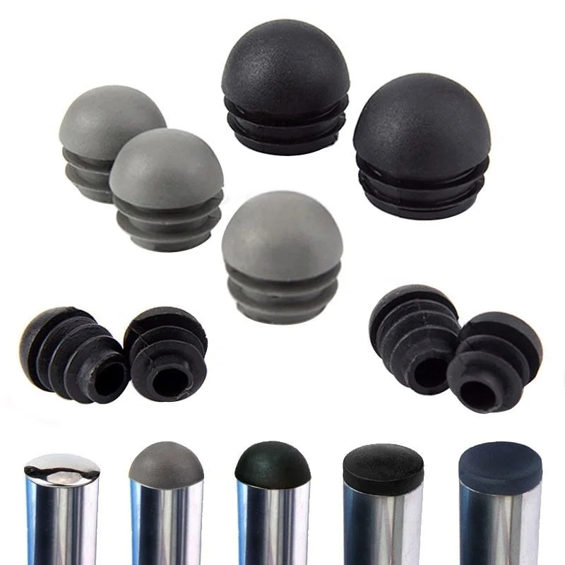 Plastic tube Insert plug Round Steel pipe End Blanking Caps non slip Furniture Chair Leg Dust Cover Pads Floor Protector 10pcs chair leg caps chair leg protector furniture foot protector furniture leg pads furniture foot pads furniture leg caps pipe plugs pipe inserts rubber furniture feet pads furniture feet