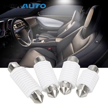 

FORAUTO Car Dome Interior Reading Light Car Tail Light LED Bulb Ceramic C5W 3030 2SMD Canbus Error Free 31mm 36mm 39mm 41mm