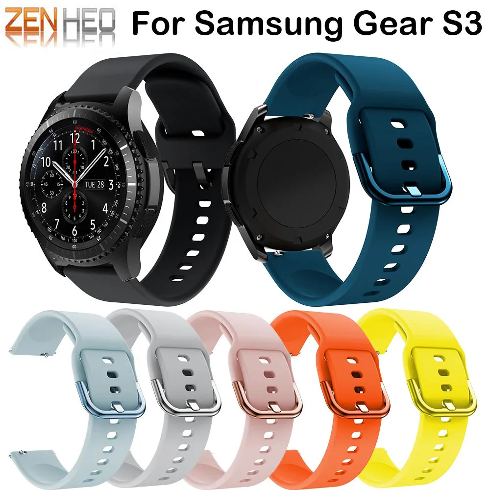 

Sport soft Silicone strap for Samsung Gear S3 Frontier Classic Watch band Replacement Smart Wristband Gear S3 22mm Bracelet