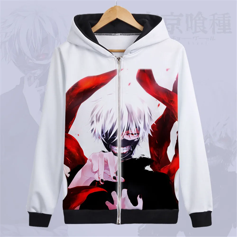 Токийский Гуль Kaneki Ken, костюмы для косплея для мужчин, wo, мужские толстовки с героями мультфильмов, Повседневная джинсовая куртка, рваные белые плотные топы с модным принтом - Цвет: Style21