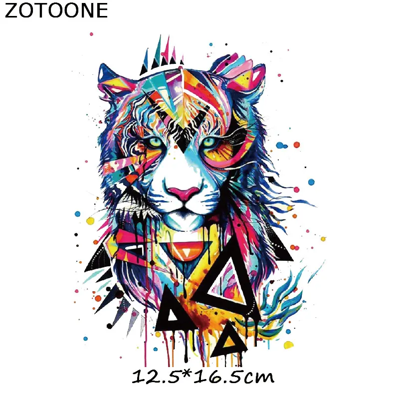 Железная нашивка ZOTOONE для одежды цветные нашивки в виде животных мультяшная со