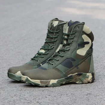 

Spring and Autumn Outdoor Male Python Camouflage High-Top Tactical Boots Special Forces Combat Boots US Army Desert Boots off