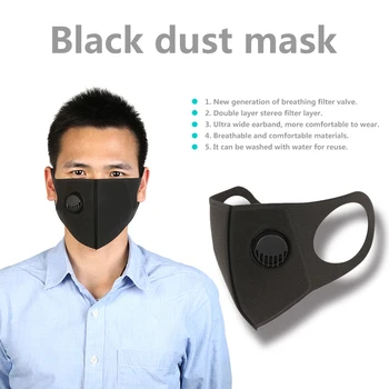 

Dustproof Anti-fog Haze PM 2.5 Activated Carbon Mouth Mask Reusablefor Men Women Unisex (No Pressing)