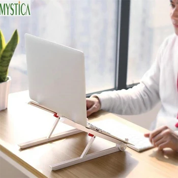 

Folding Portable Laptop Stand Desktop Computer Increase Radiating Bracket ABS Storage Rack 11-17 Inch Laptop Organizer Holder